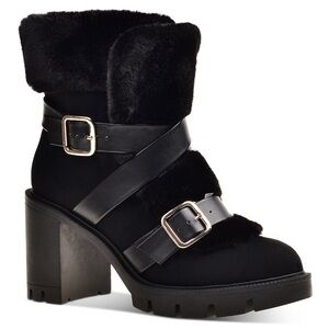 NWB INC. Women’s  Boots w/ Faux Fur And Buckle Accents. Size 8